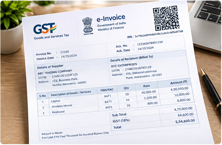 GST, E-Invoice and E-Way Bill ready accounting software